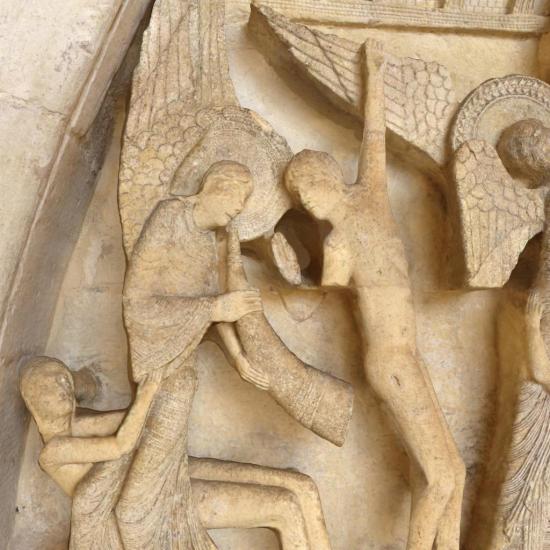 Détail du Grand portail cathédrale Saint-Lazare d'Autun - APRES MODIFS