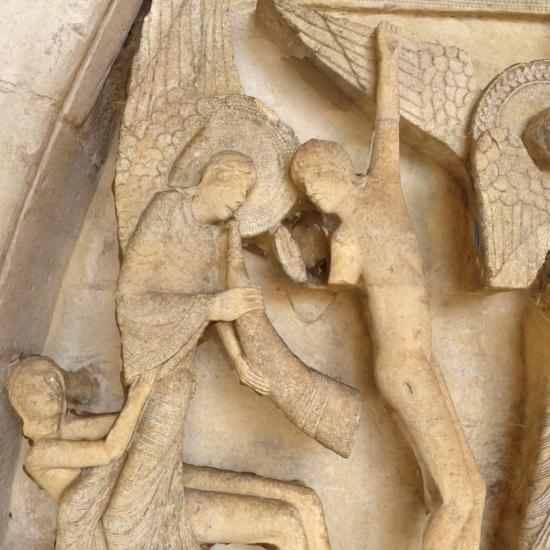 Détail du Grand portail cathédrale Saint-Lazare d'Autun - AVANT MODIFS